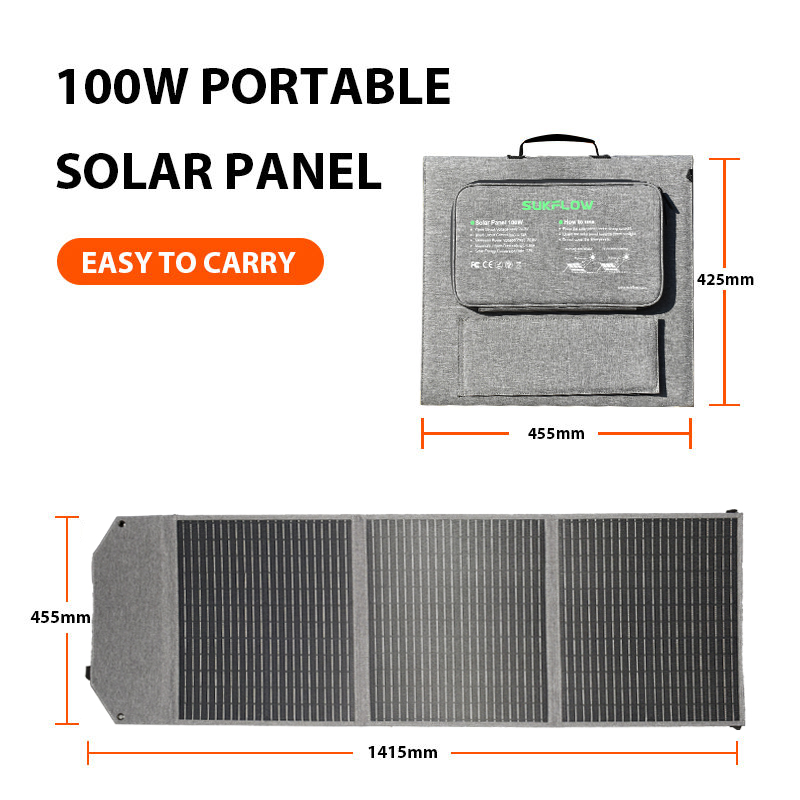 100W Foldable Solar Panel SP10 - Solar Emergency Charger ulasan dan harga