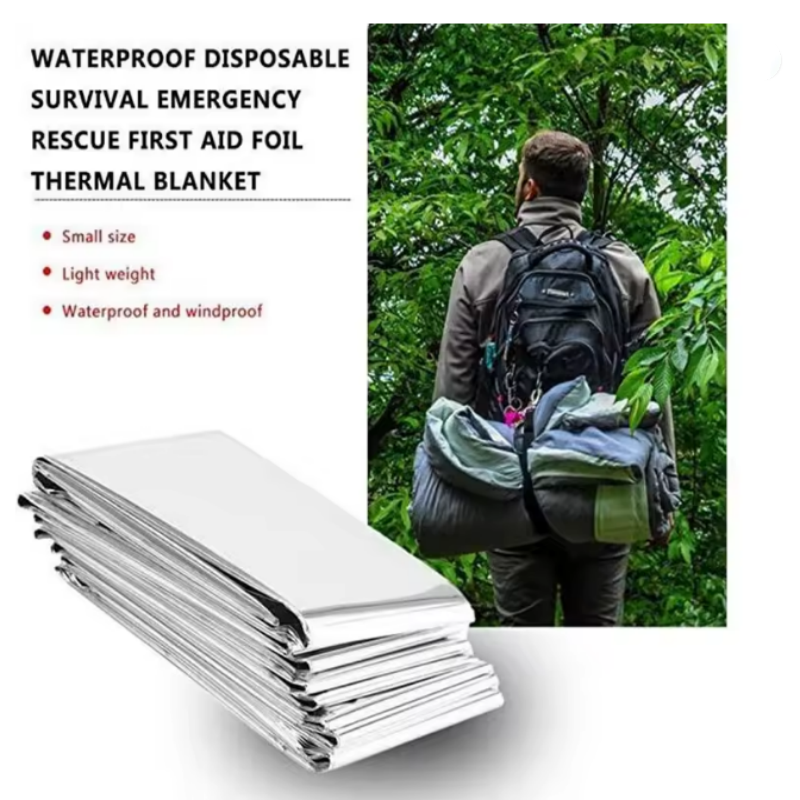 Reflective Mylar Heat Retentio - Survival Blanket Reflective ulasan dan harga