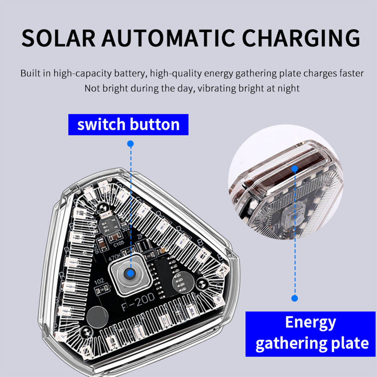 Triangles Solar Power Strobe W - Sos Light Strobe ulasan dan harga