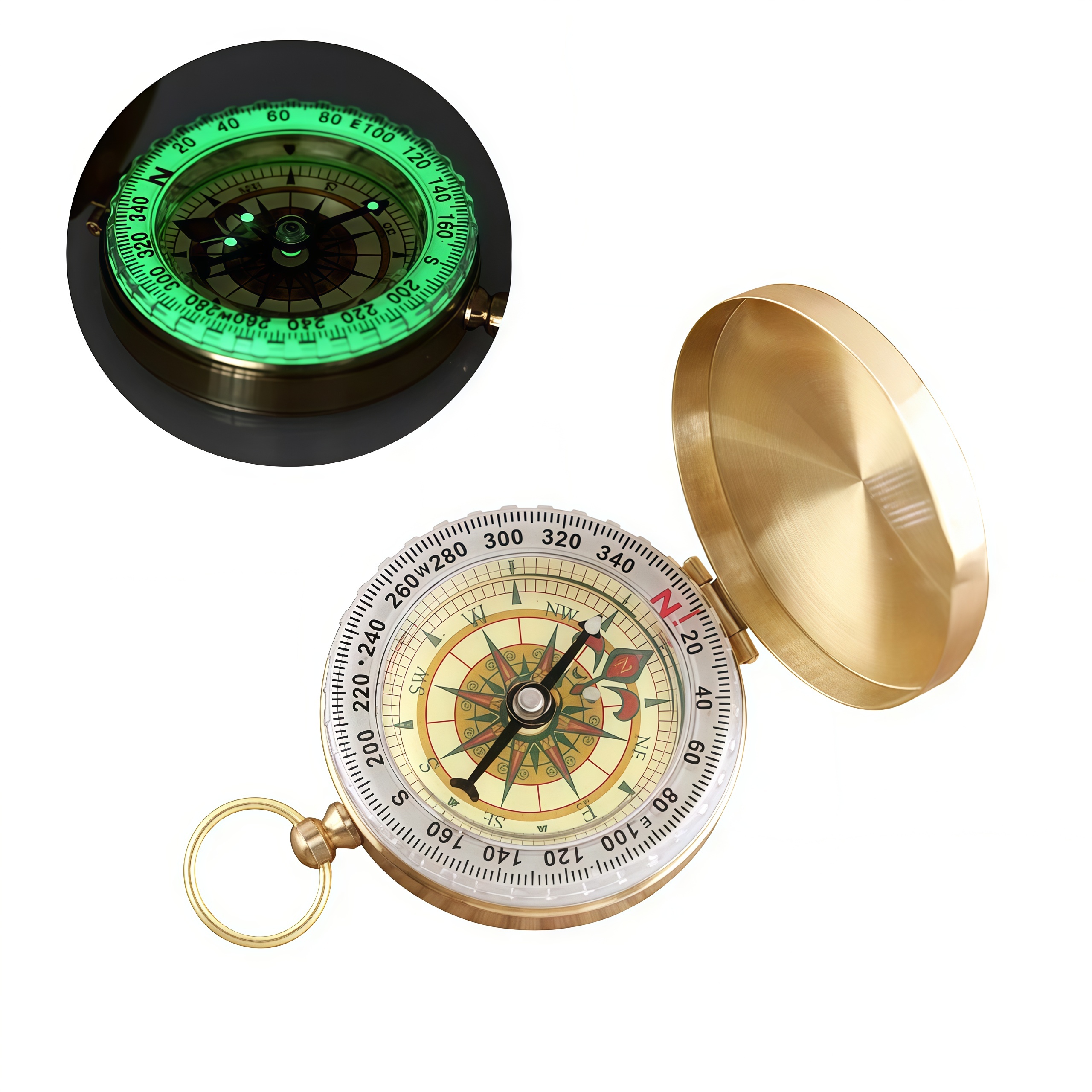 Brass Outdoor Compass - Gold C - Compass Lensatic ulasan dan harga