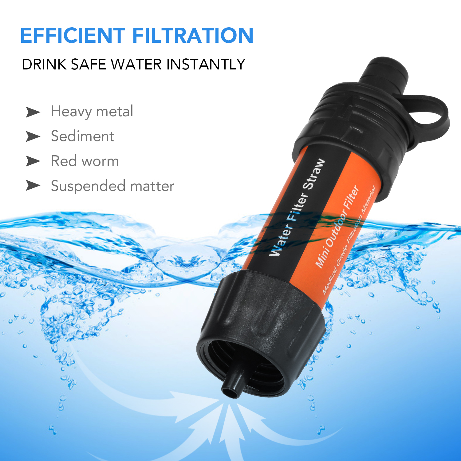 Outdoor Water Filter Straw Wat - Water Purification Straw ulasan dan harga