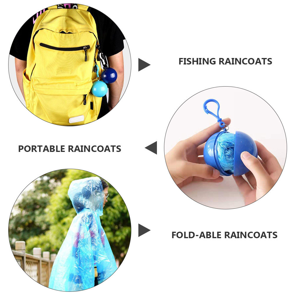 4Pcs Portable Waterproof Rain  - Emergency Poncho Rain ulasan dan harga