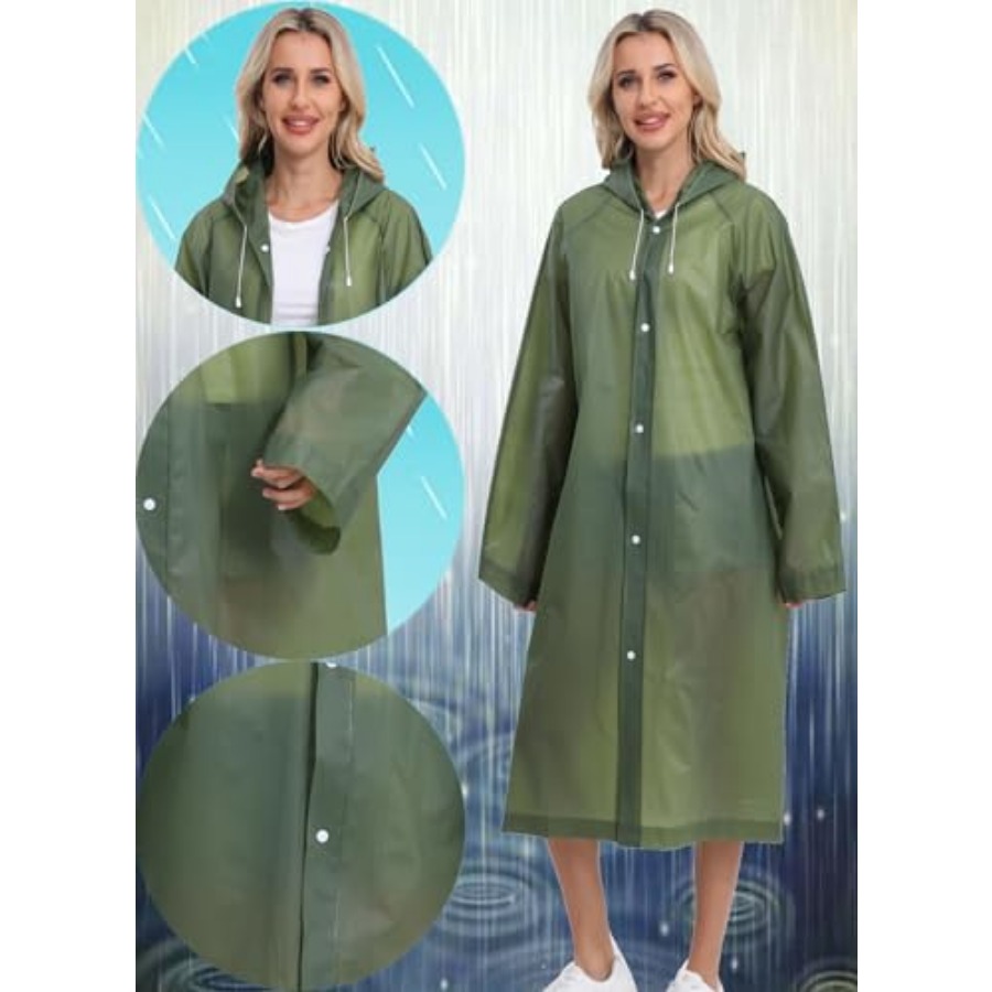 2-Pack Reusable Rain Ponchos f - Emergency Poncho Rain ulasan dan harga